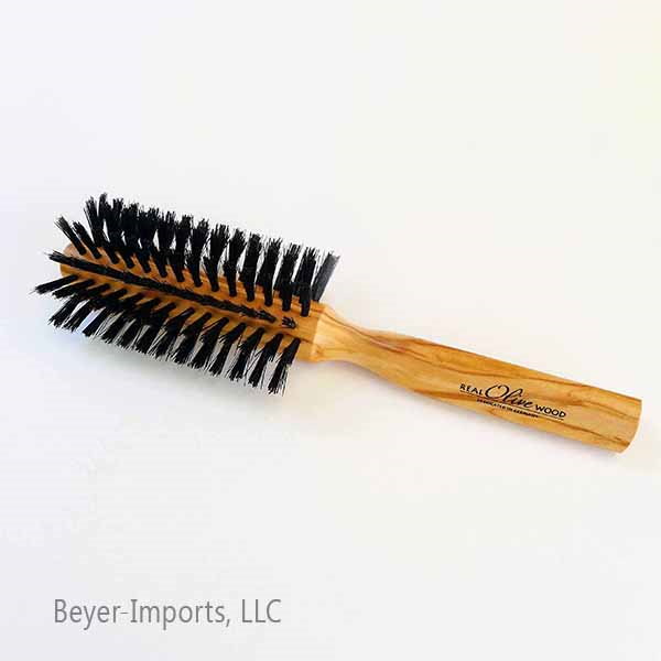 Half-round Boar Bristle Styling Brush, exquisite Olive wood #052-H-olive