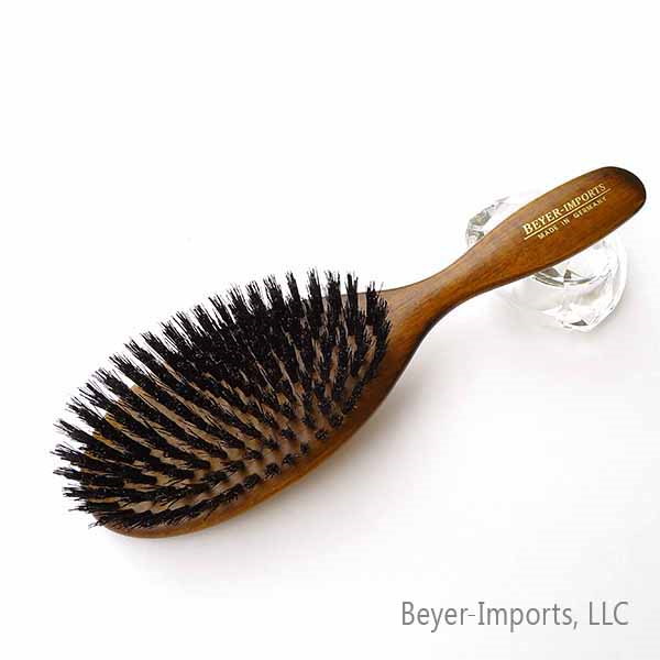 Men's Boar Bristle Brush w/ Softer Bristles, Beech wood dark #093-soft