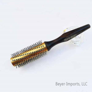 Gold-Plated Metal Tube Styling Brush, small w/ anti-static Nylon Bristles #100-GS