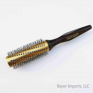 Gold-Plated Metal Tube Styling Brush, medium w/ anti-static Nylon Bristles #110-GM