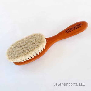 Baby Hair Brush, large w/ Pure Goat Hair Bristles, Pear wood #210-GL