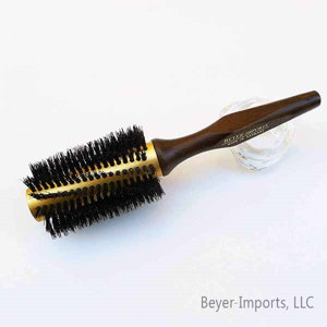 Gold-Plated Metal Tube Styling Brush w/ Pure Boar Bristles #300-G-boar